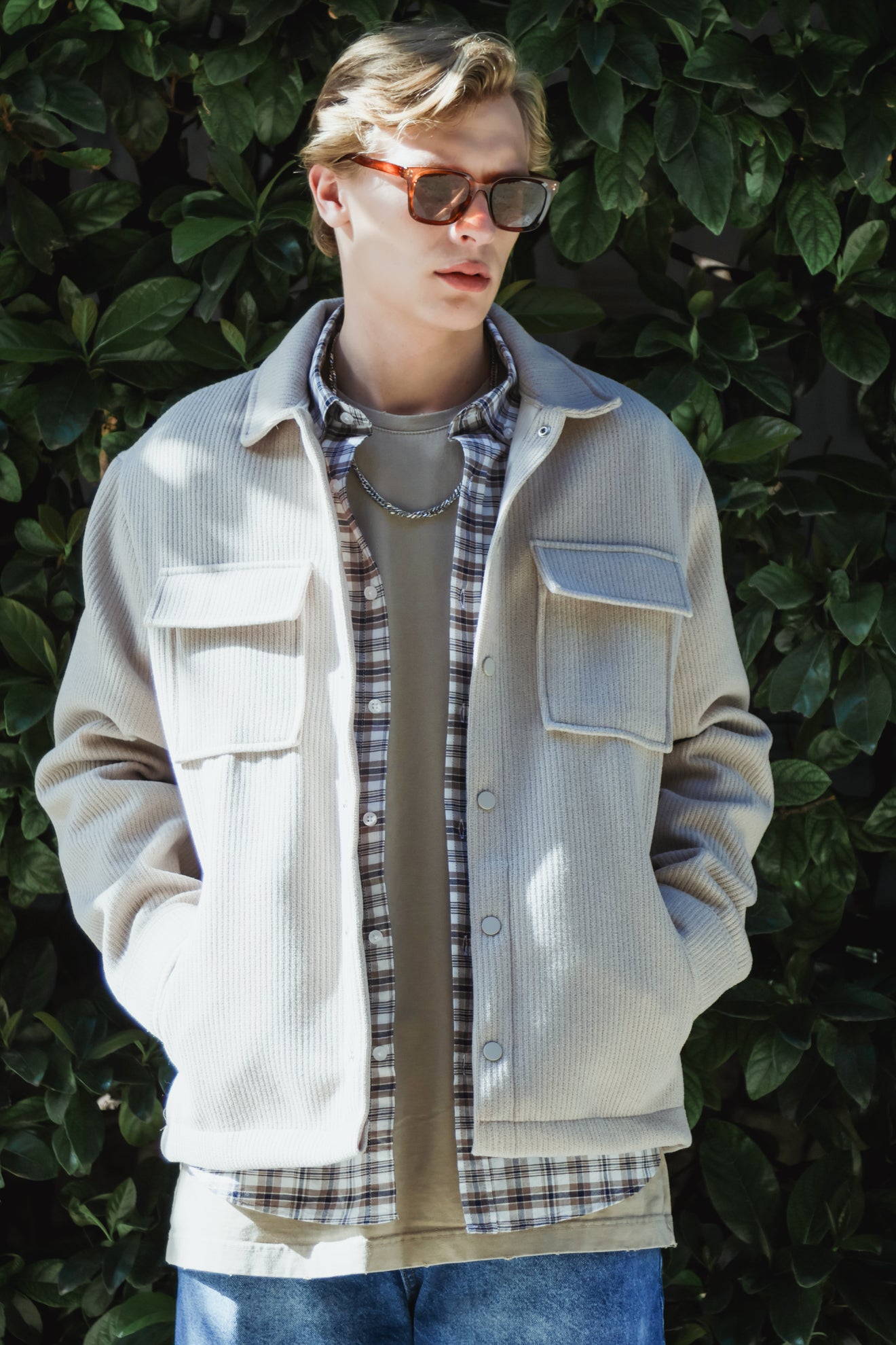 Overshirt με σχέδιο ύφανσης