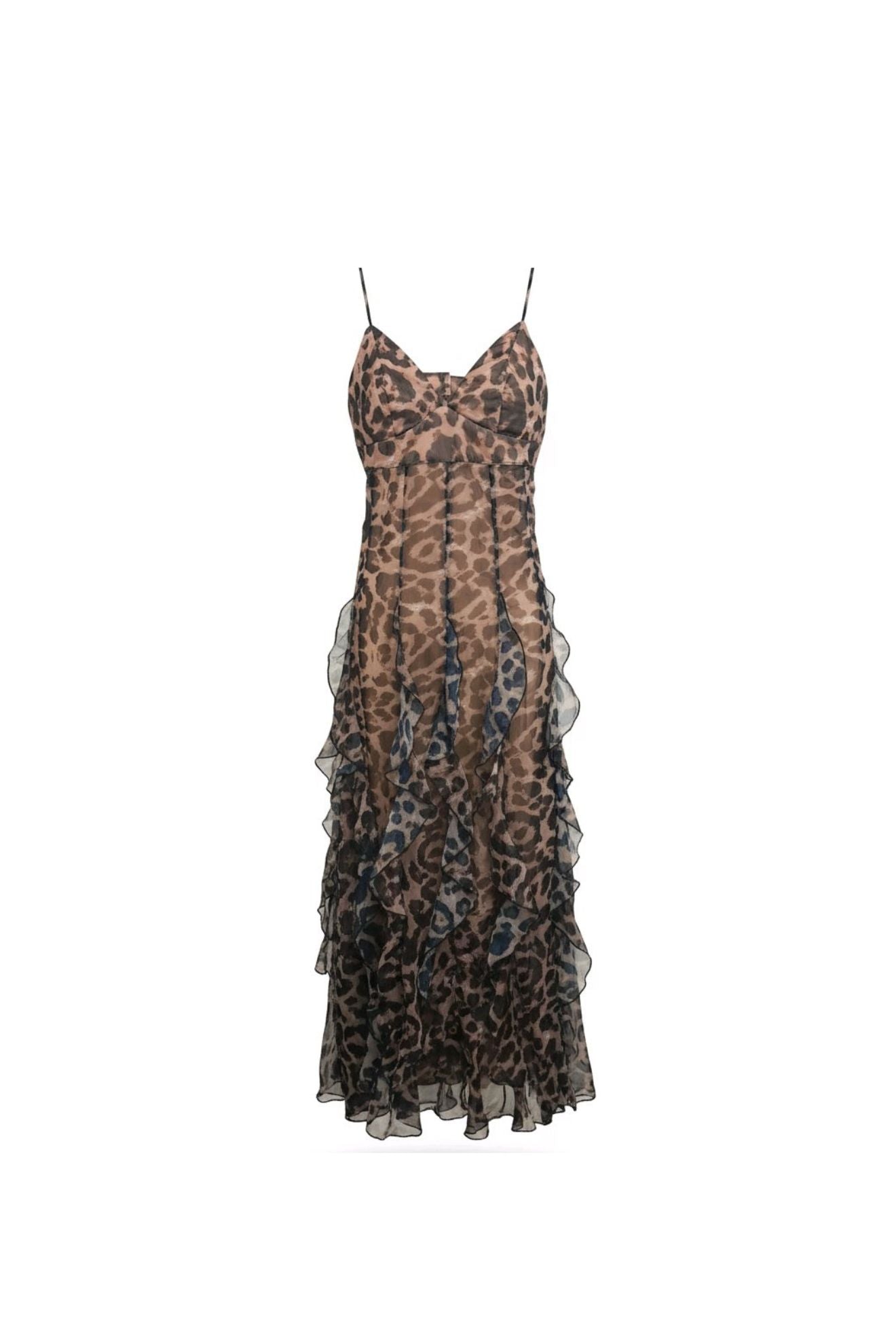 Ασύμμετρο φόρεμα animal print