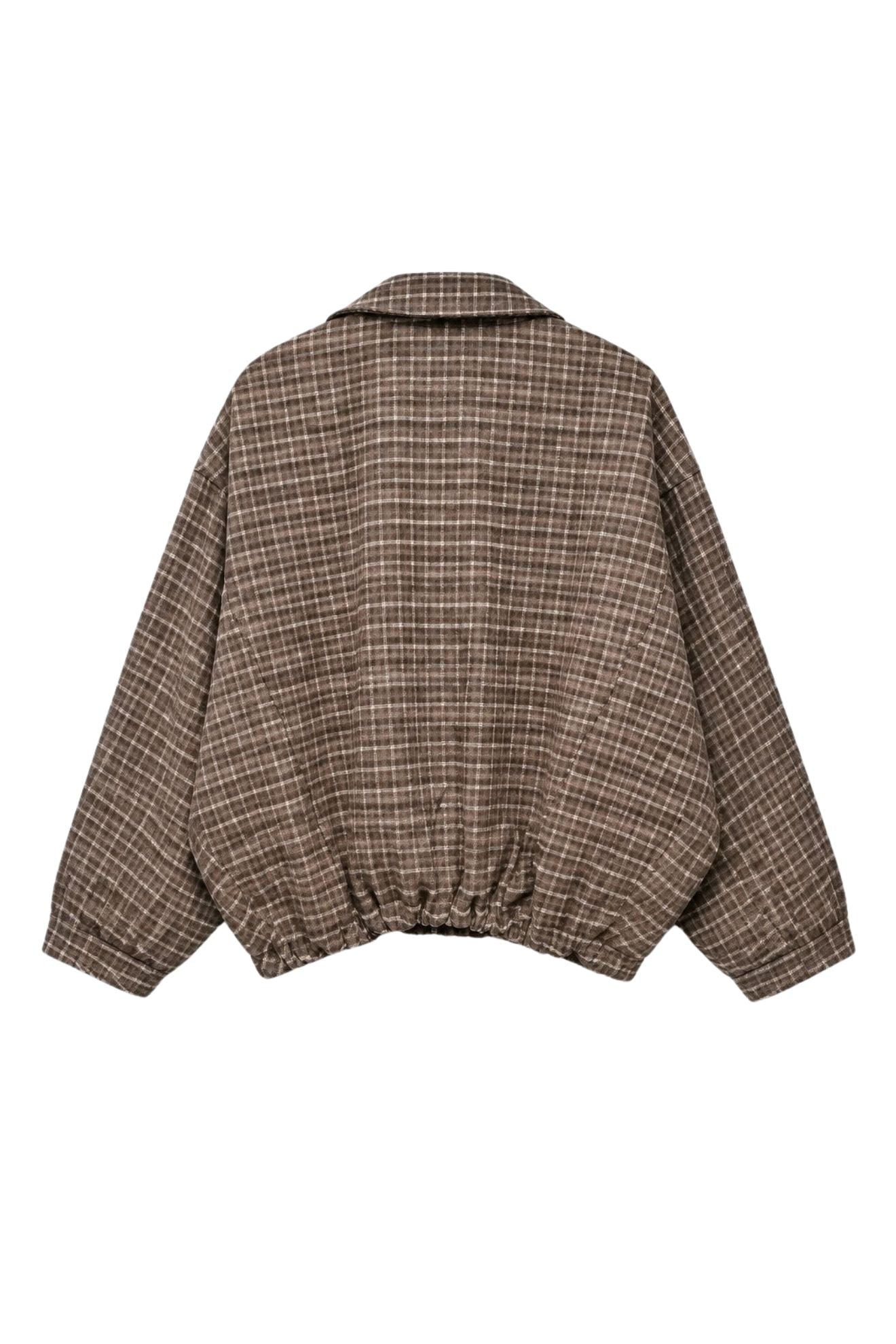 Bomber καρό τζάκετ oversized