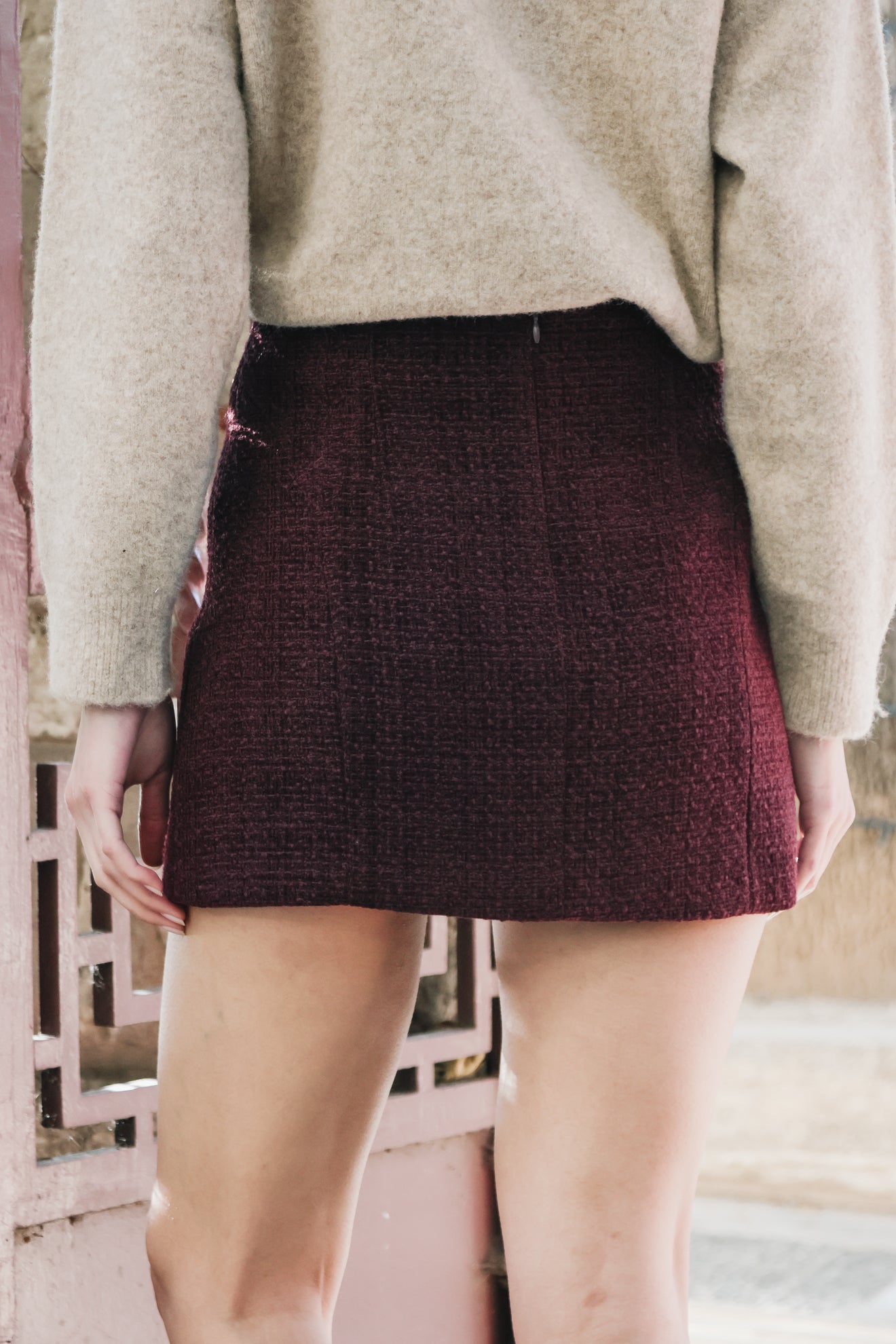 Tweed μίνι φούστα