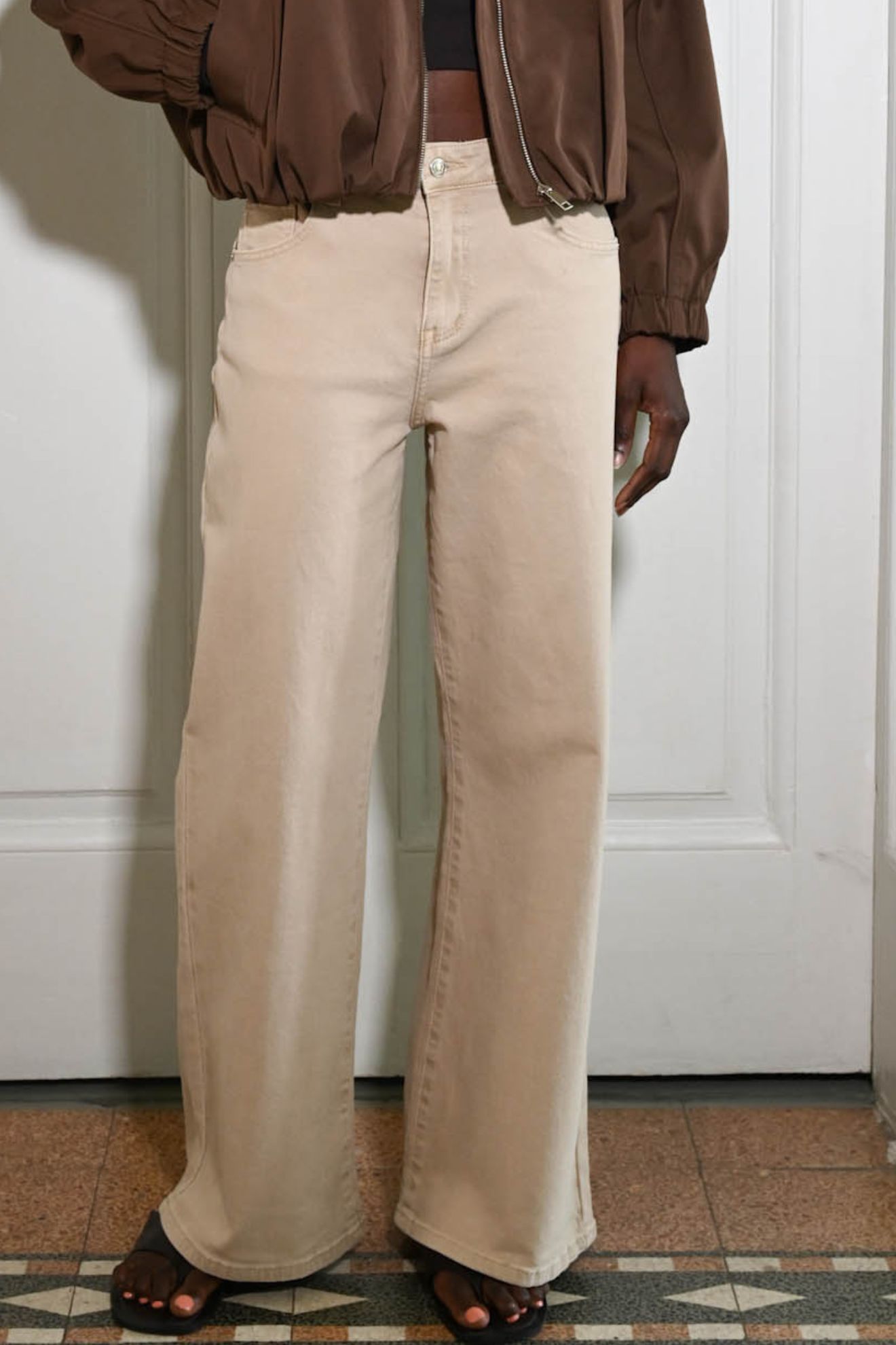 Τζιν wide leg μεσαία μέση