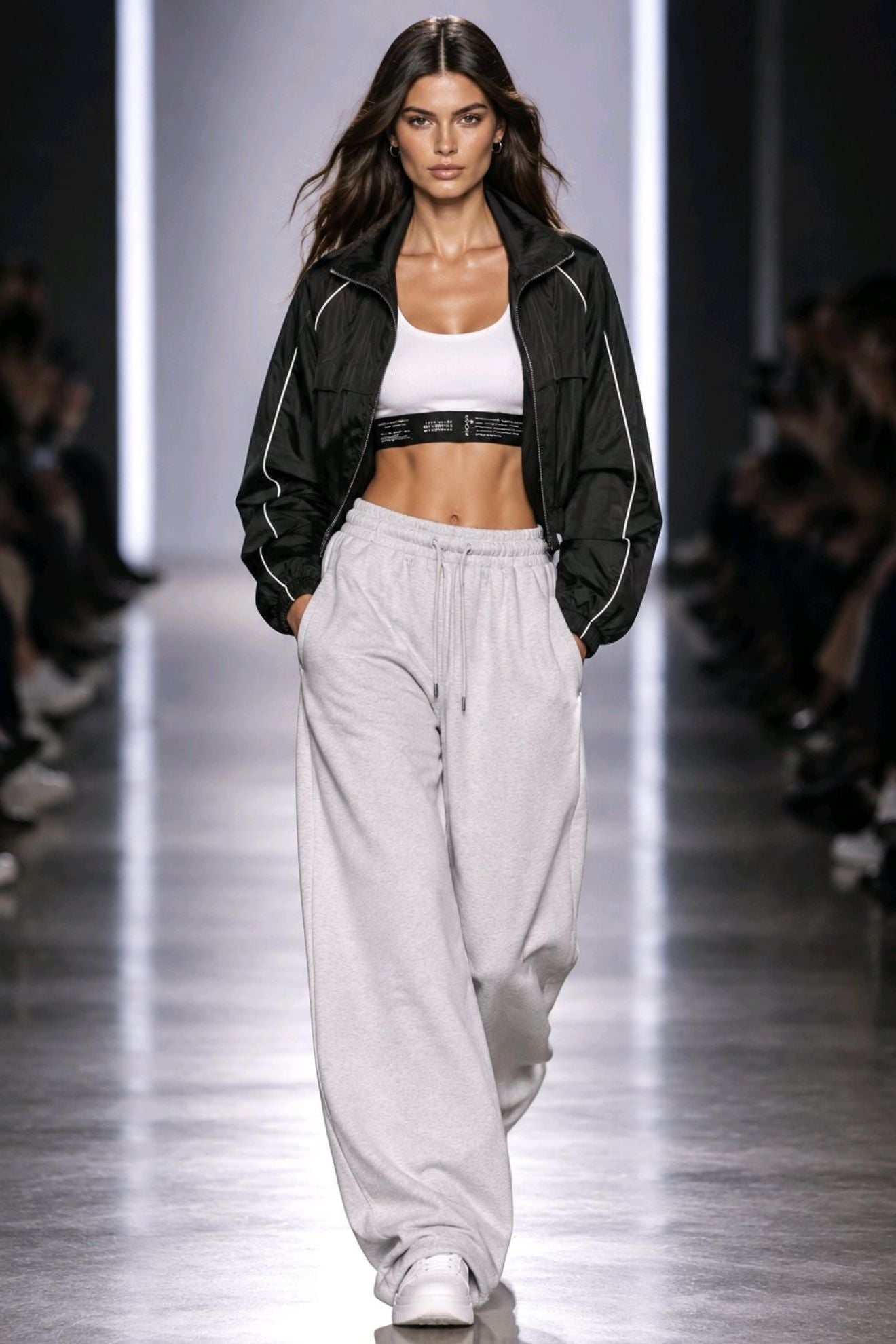 Παντελόνι jogger με φαρδύ μπατζάκι